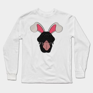 Black Labrador Bunny Long Sleeve T-Shirt